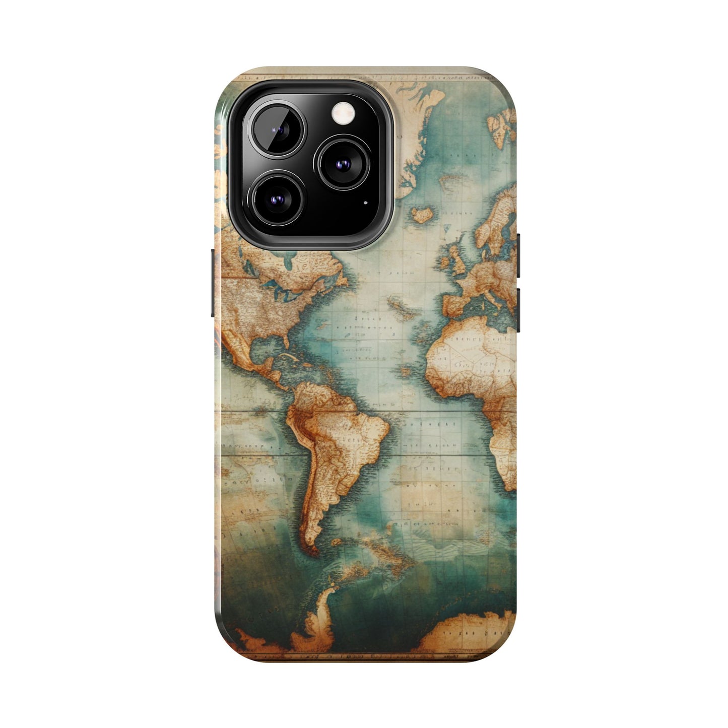 Vintage World Map Tough Phone Cases