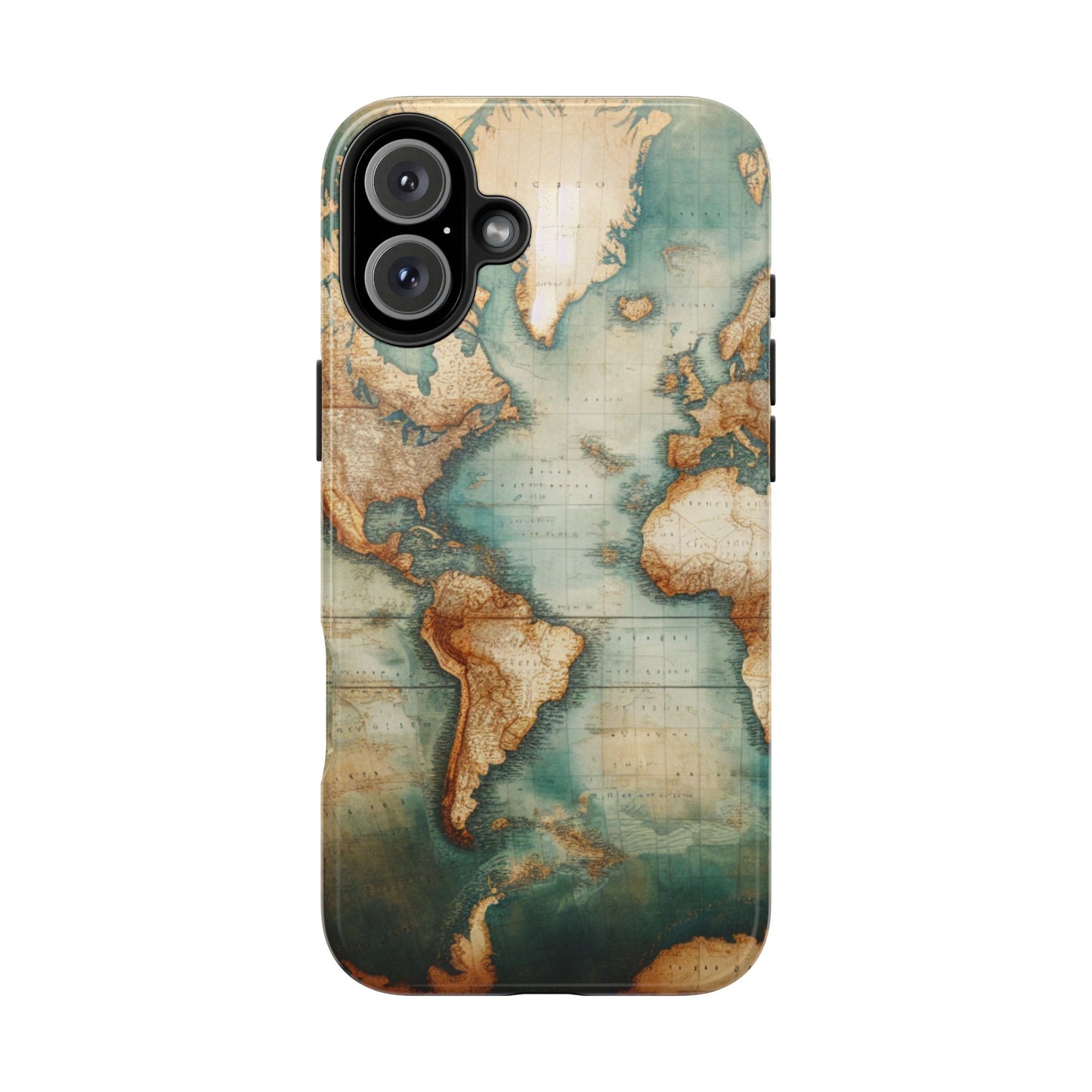 Vintage World Map Tough Phone Cases