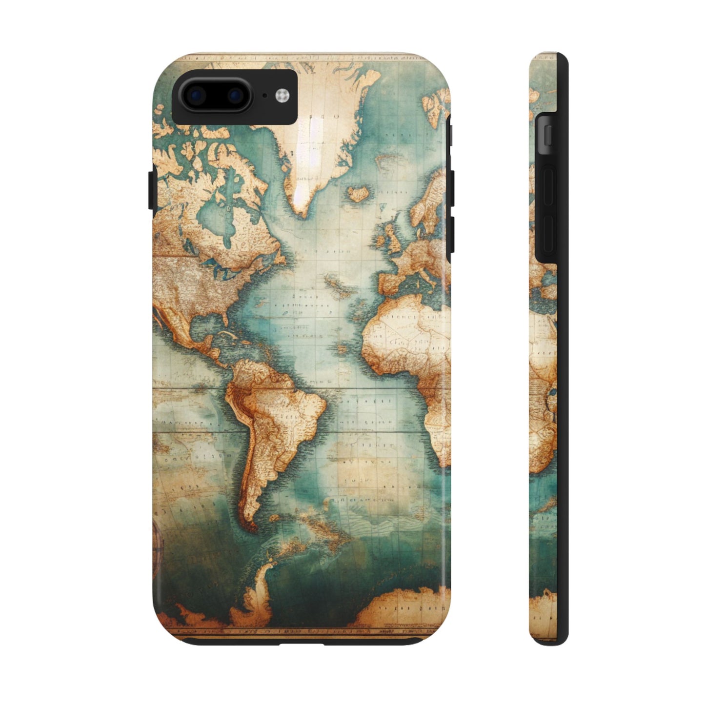 Vintage World Map Tough Phone Cases