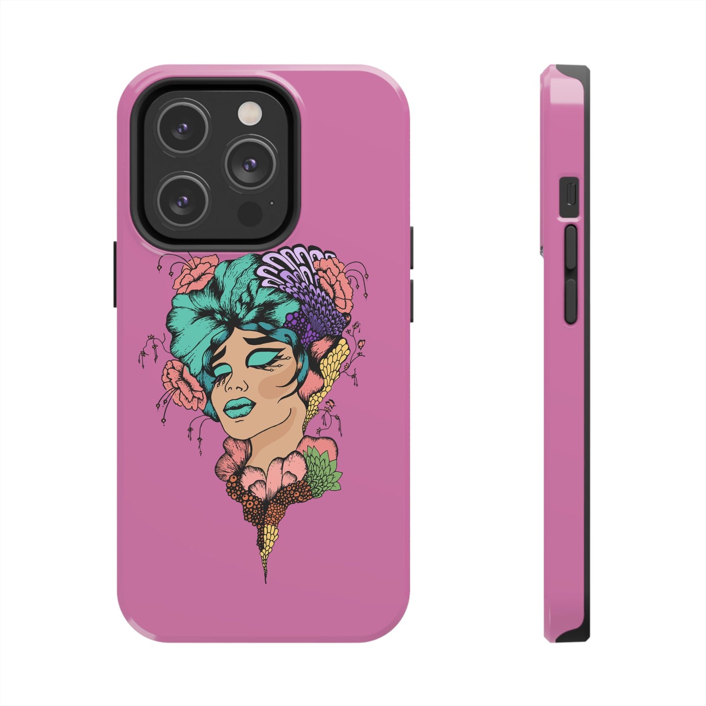 Floral Woman Tough Phone Cases