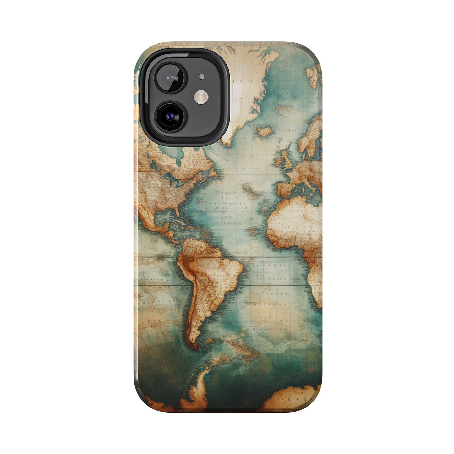 Vintage World Map Tough Phone Cases