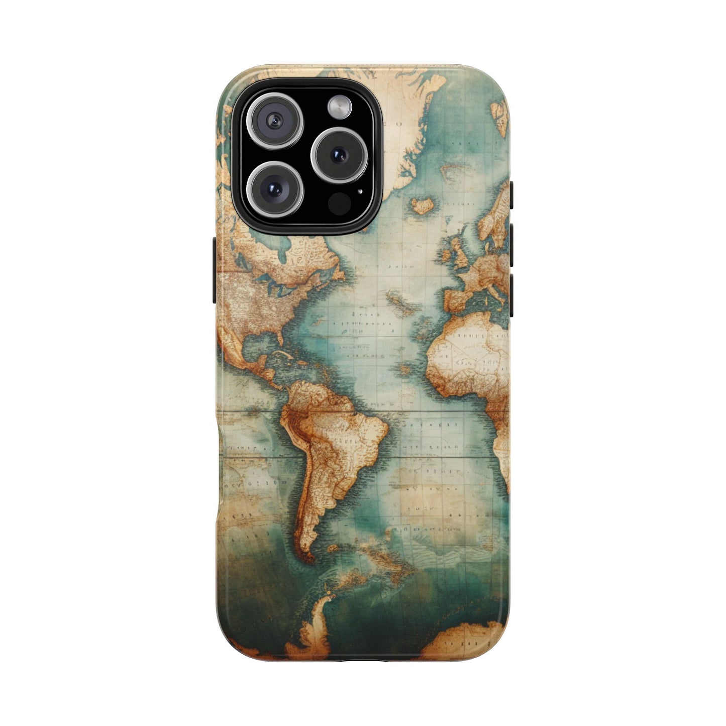 Vintage World Map Tough Phone Cases