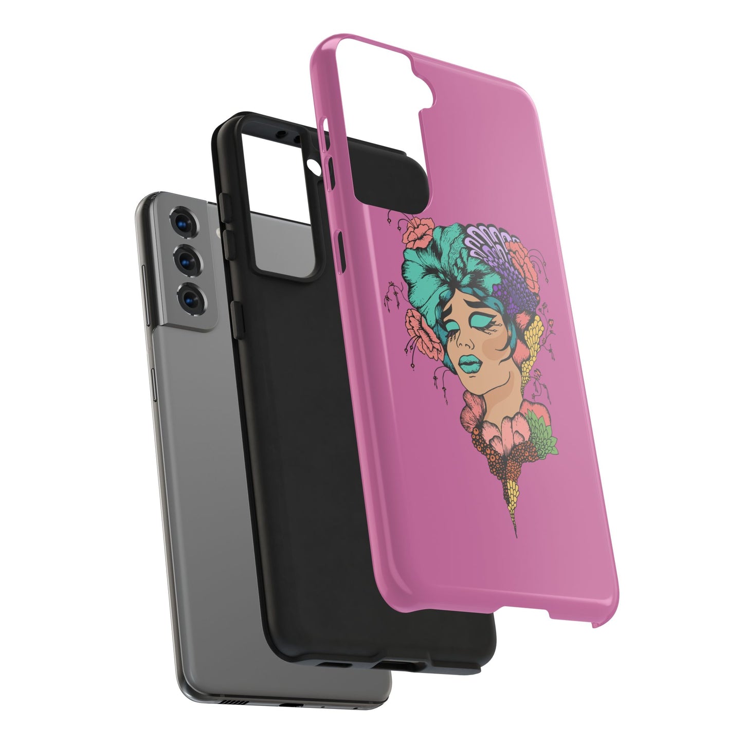 Floral Woman Tough Phone Cases