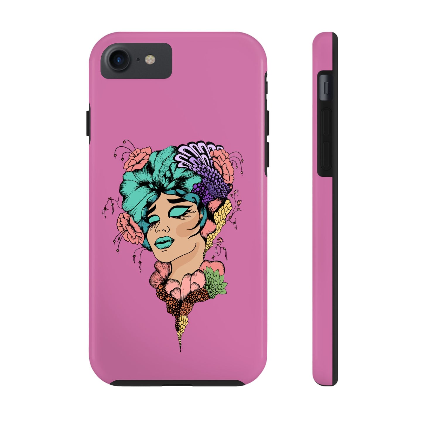 Floral Woman Tough Phone Cases