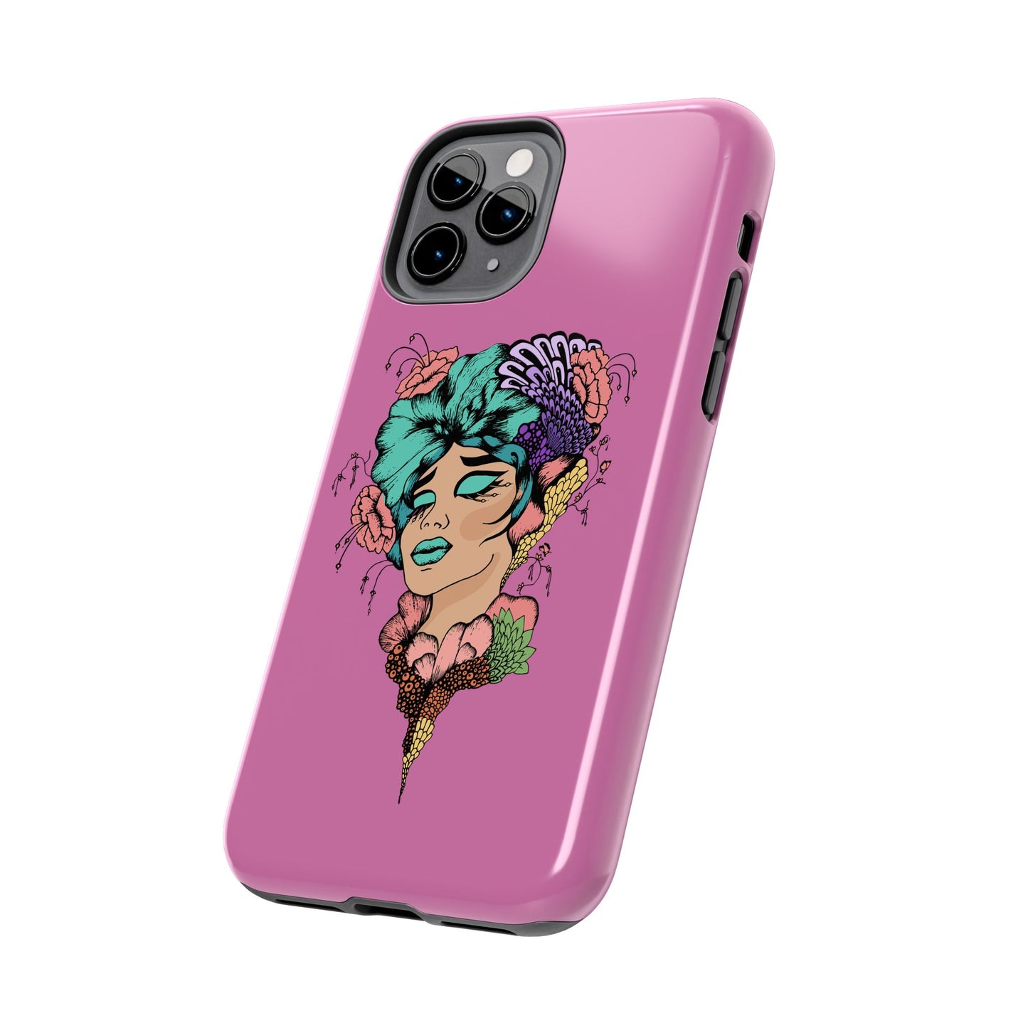 Floral Woman Tough Phone Cases